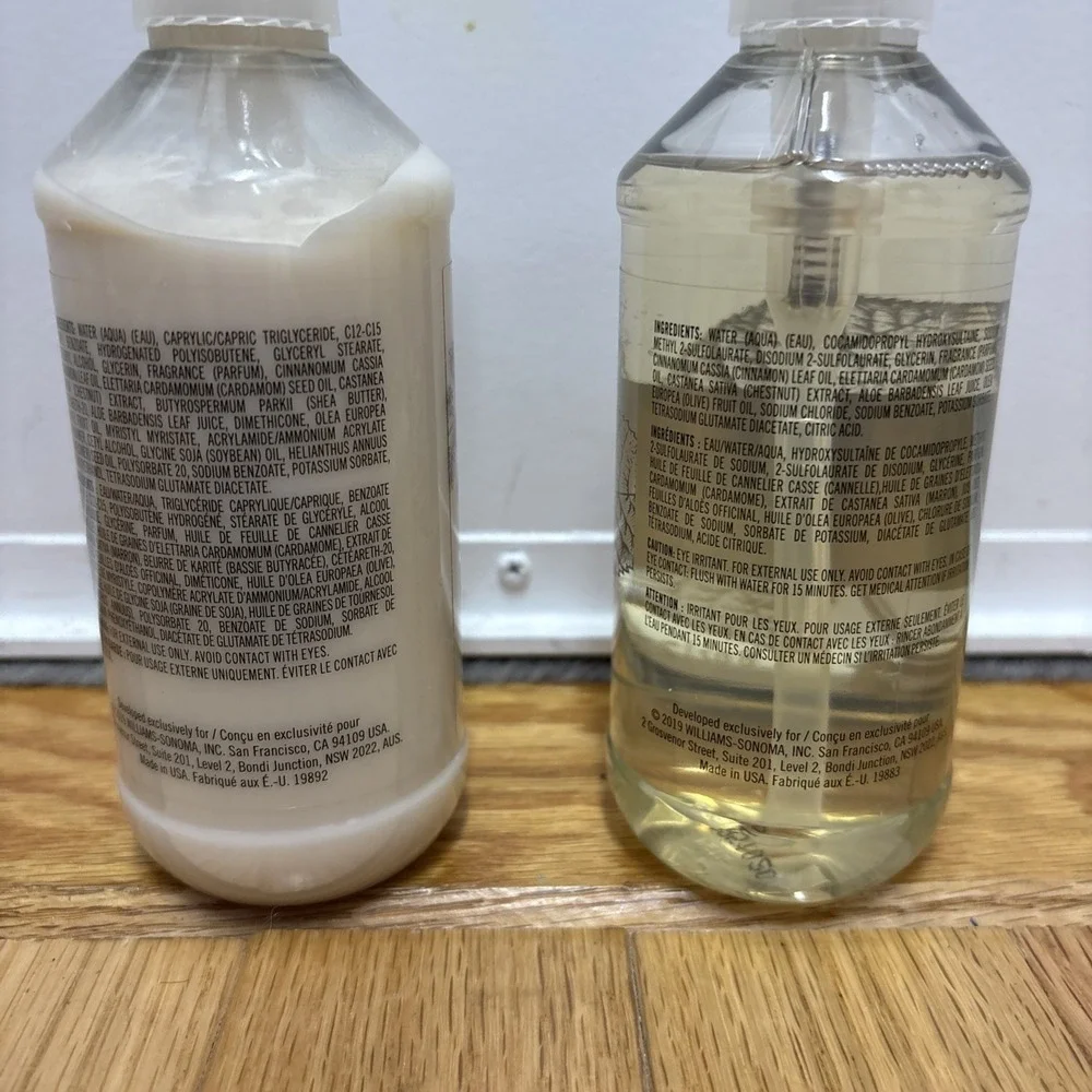 Williams Sonoma Spiced Chestnut Hand Soap And Hand Lotion New 8 Ounces Set Of 2